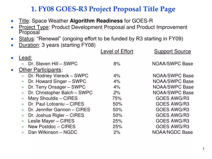 1 fy08 goes r3 project proposal title page