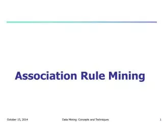 association rule mining