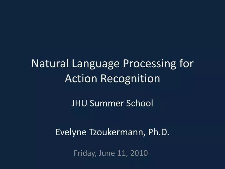 natural language processing for action recognition