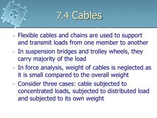 7.4 Cables