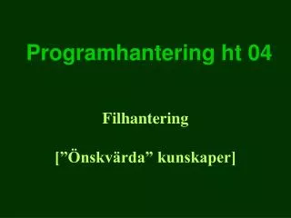 programhantering ht 04