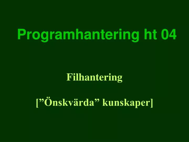 programhantering ht 04