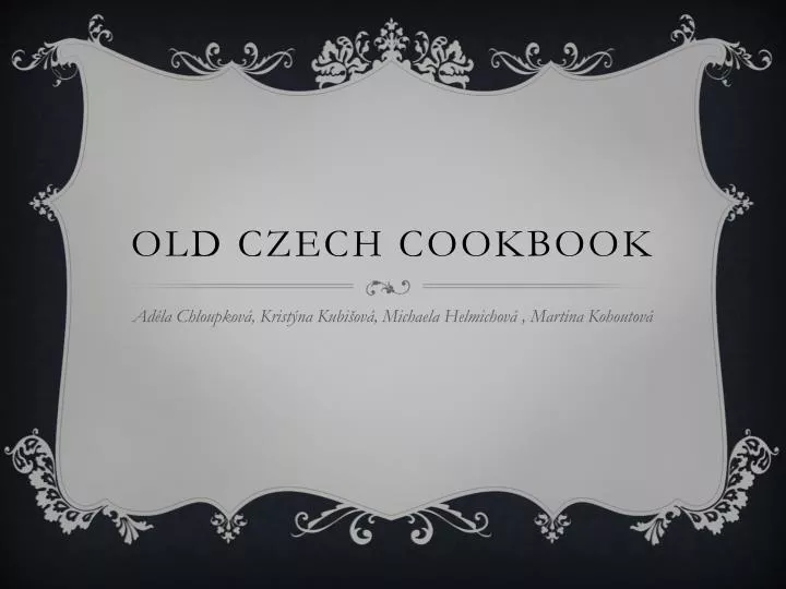 old czech cookbook