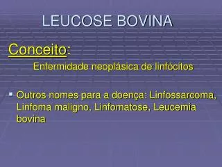leucose bovina