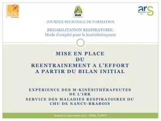 journee regionale de formation rehabilitation respiratoire mode d emploi pour le kin sith rapeute