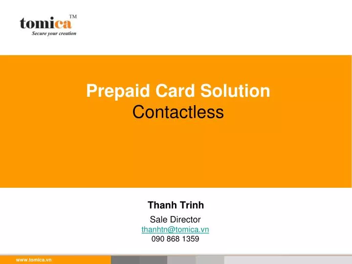 prepaid card solution contactless