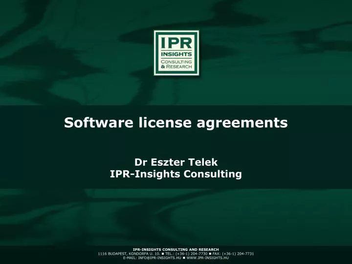 software license agreements