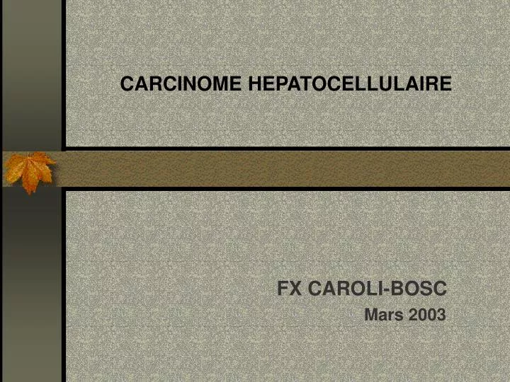 carcinome hepatocellulaire