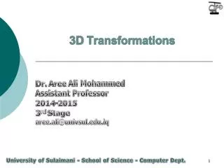 3 D Transformations