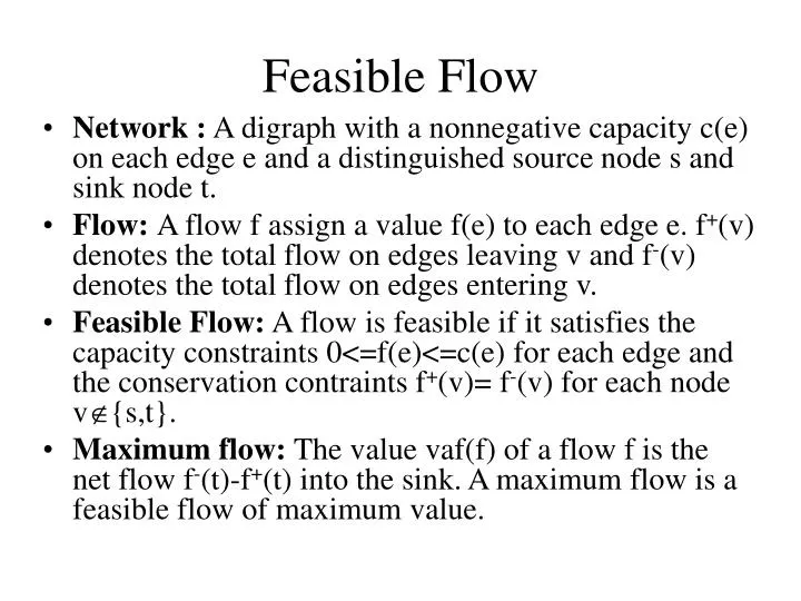 feasible flow