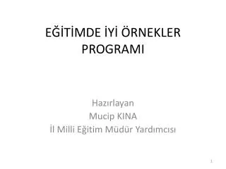 e t mde y rnekler programi