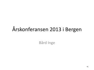 rskonferansen 2013 i bergen