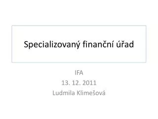 specializovan finan n ad