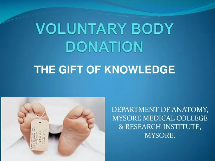 voluntary body donation