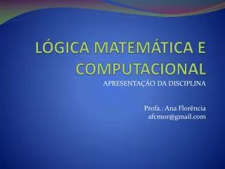 l gica matem tica e computacional