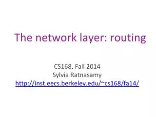 The network layer: routing