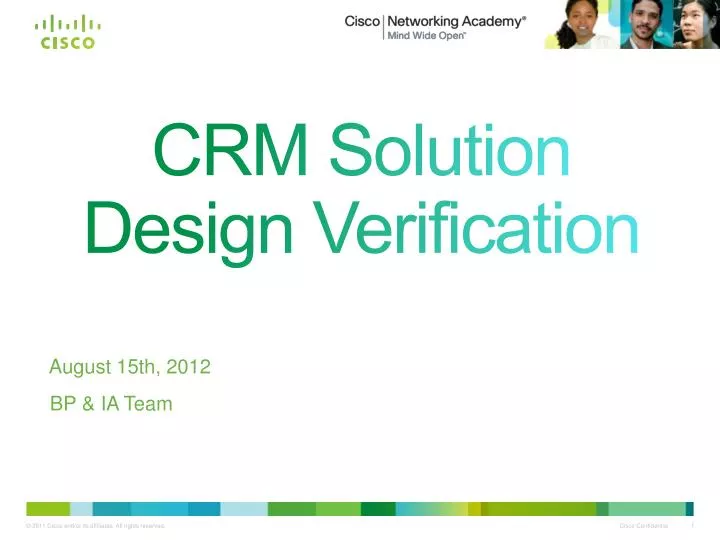 crm solution design verification