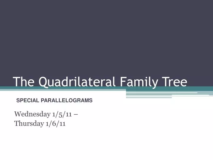 the quadrilateral family tree