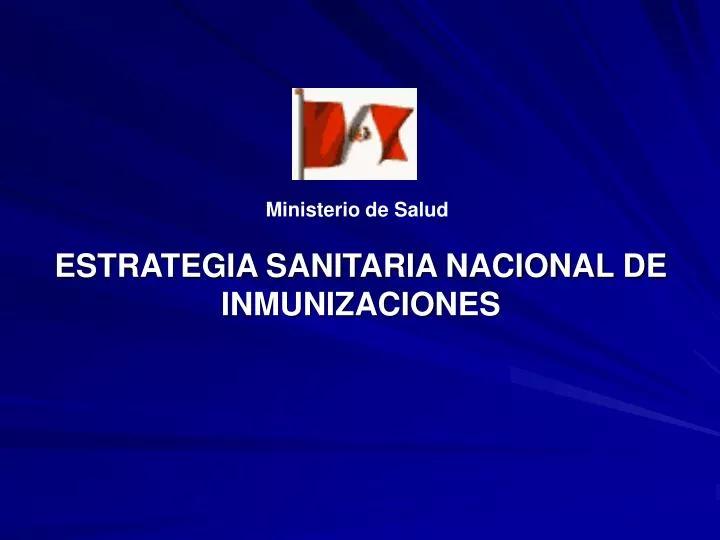 estrategia sanitaria nacional de inmunizaciones