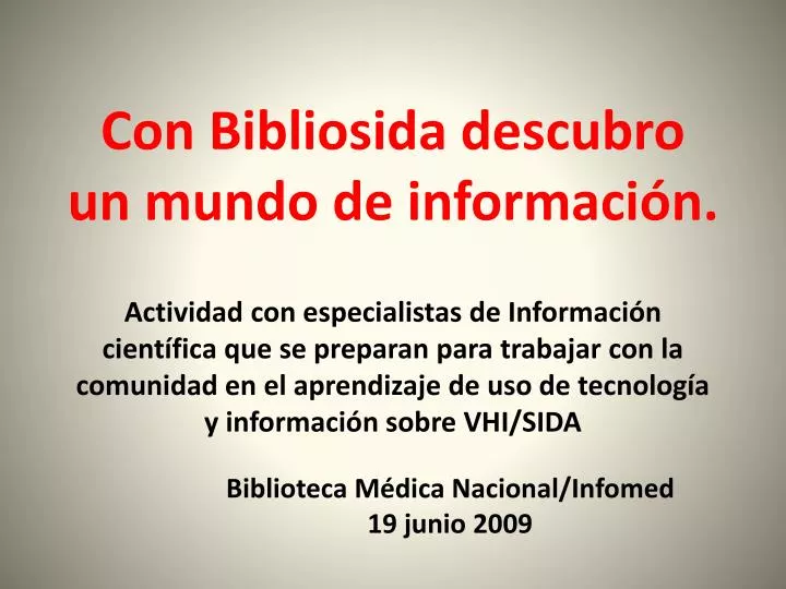 biblioteca m dica nacional infomed 19 junio 2009