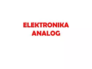 elektronika analog