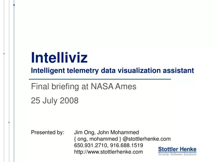 intelliviz intelligent telemetry data visualization assistant