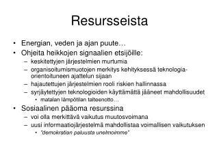 resursseista