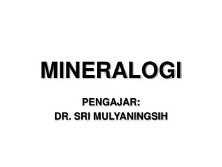 mineralogi
