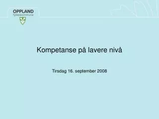 kompetanse p lavere niv