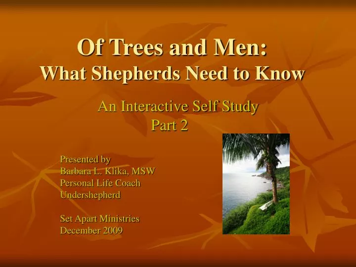 of trees and men what shepherds need to know