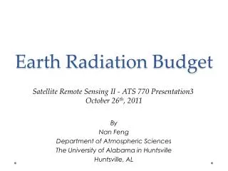 Earth Radiation Budget