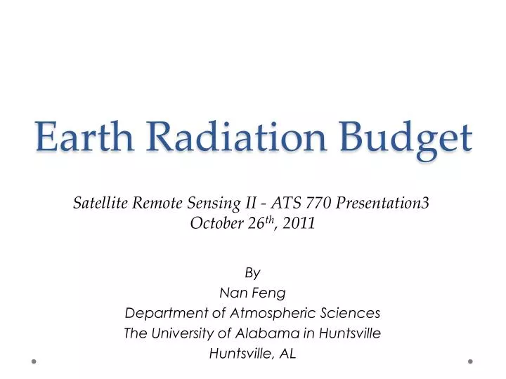 earth radiation budget