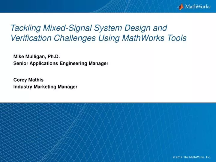 tackling mixed signal system design and verification challenges using mathworks tools