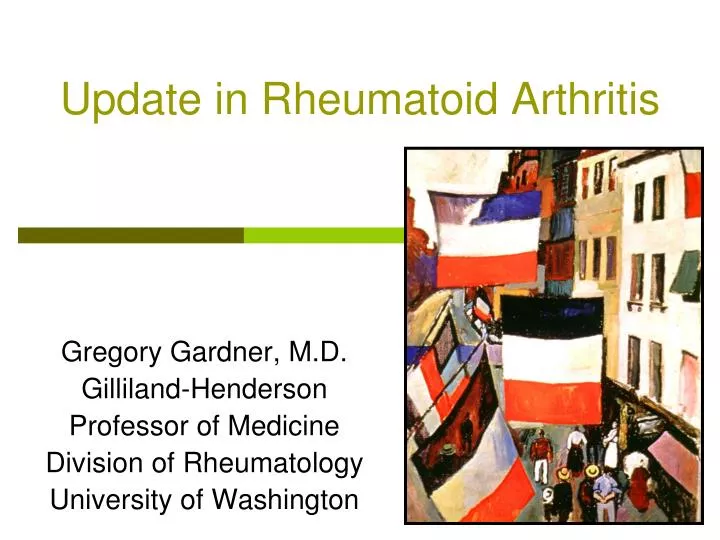 update in rheumatoid arthritis