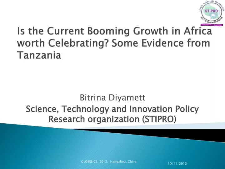 is the current booming growth in africa worth celebrating some evidence from tanzania