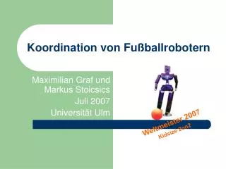 koordination von fu ballrobotern