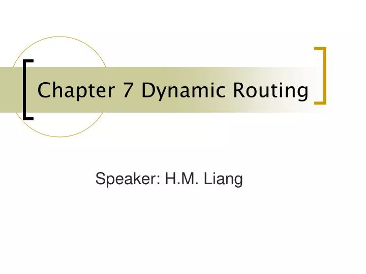 chapter 7 dynamic routing