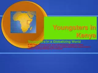 Youngsters in Kenya