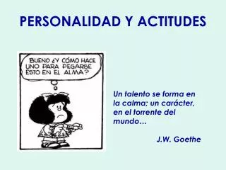 personalidad y actitudes