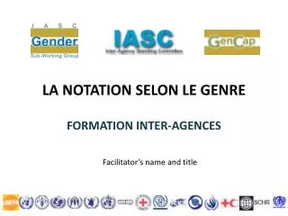 la notation selon le genre formation inter agences
