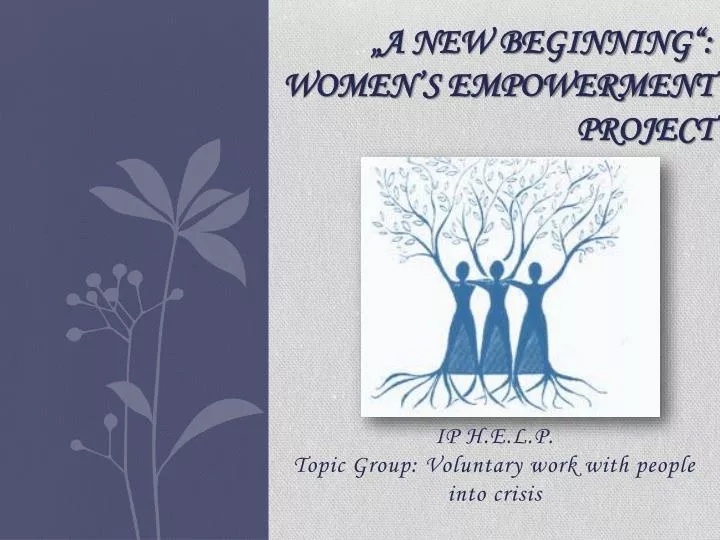 a new beginning women s empowerment project
