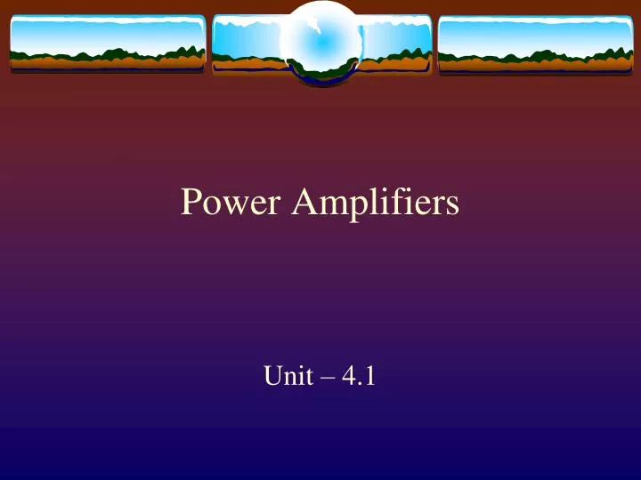 power amplifiers