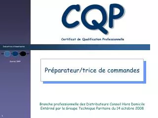 cqp certificat de qualification professionnelle