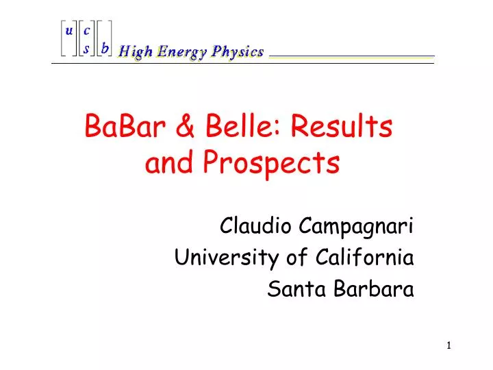 babar belle results and prospects