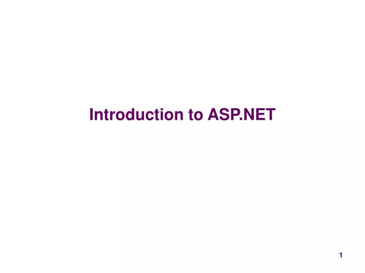 introduction to asp net