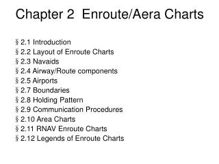Chapter 2 Enroute/Aera Charts