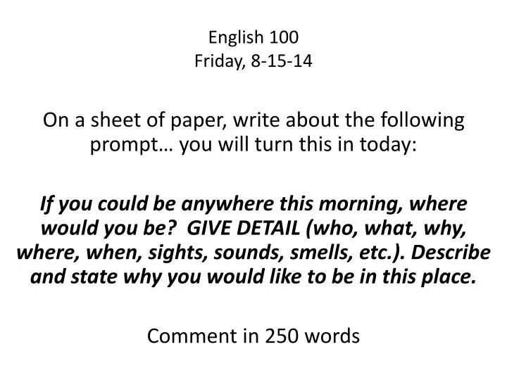 english 100 friday 8 15 14