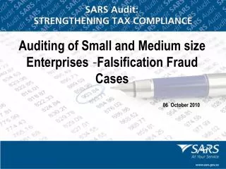 Auditing of Small and Medium size Enterprises - Falsification Fraud Cases