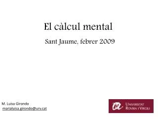 el c lcul mental