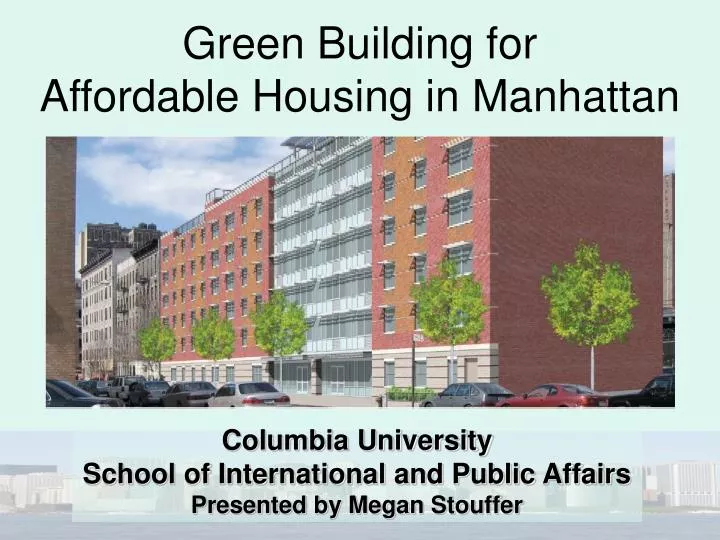 green building for affordable housing in manhattan